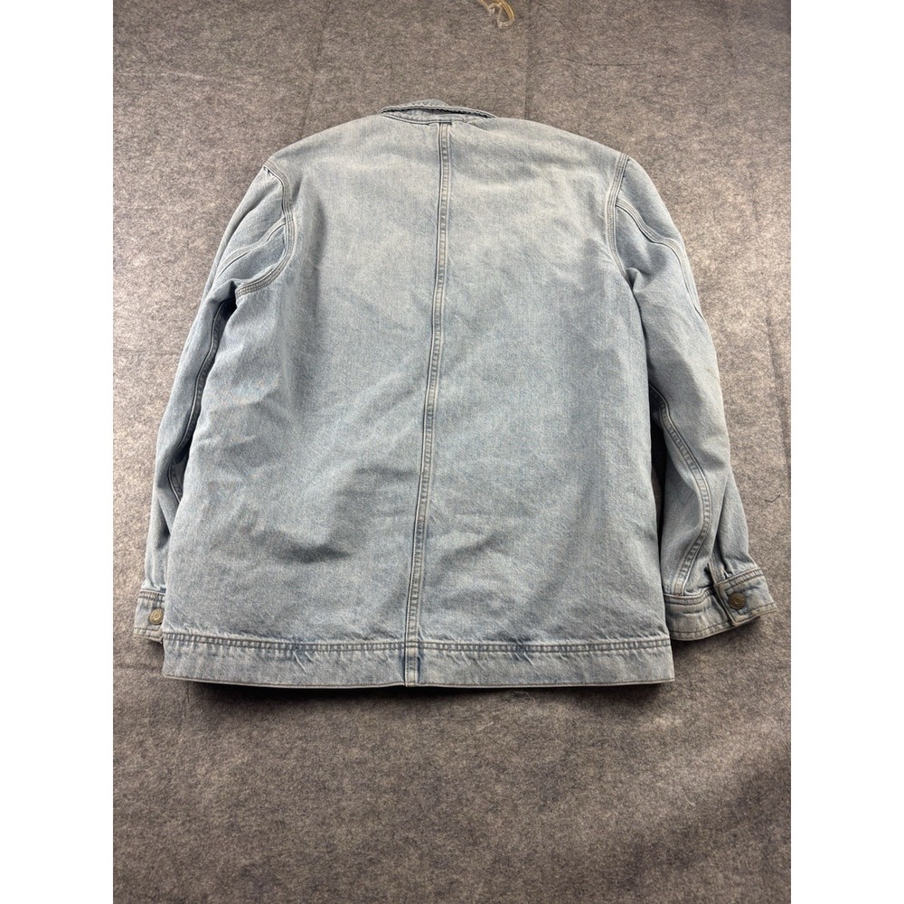 Madewell‎ Men's Denim Barn Chore Jacket in Seaford Wash Snap Button Collared SEE - Picture 10 of 10